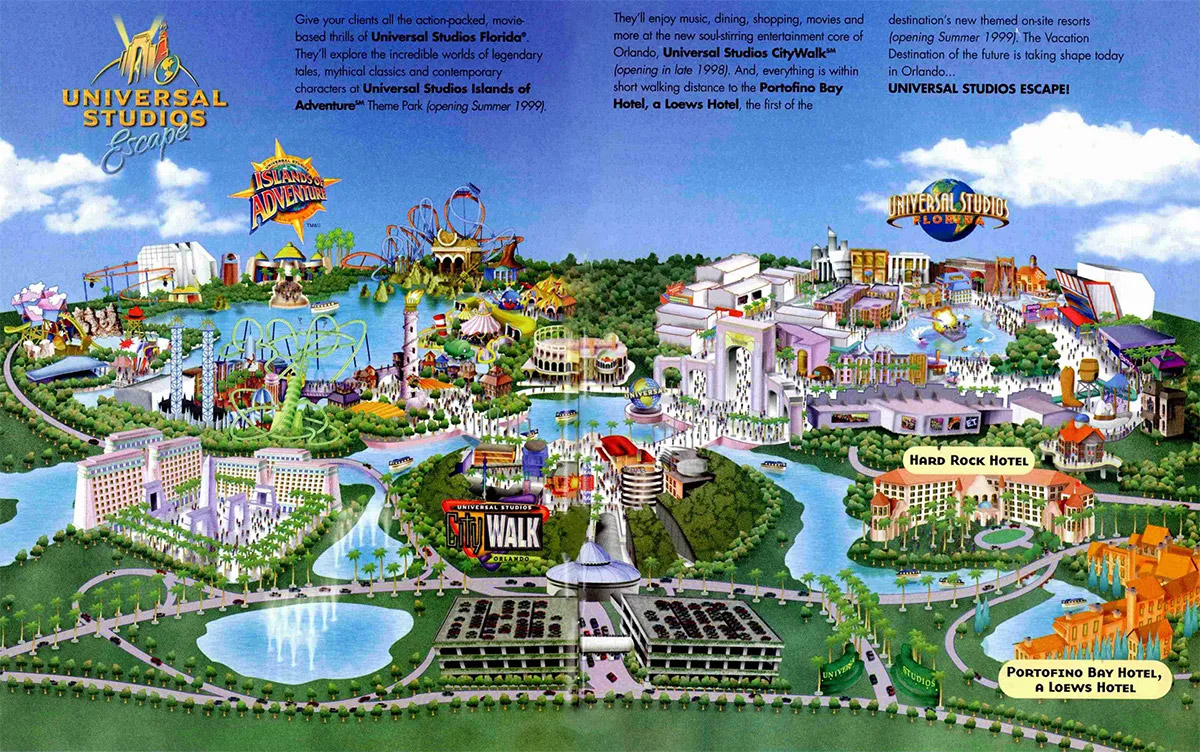 Universal Islands of Adventure Map and Brochure (1999 - 2023)